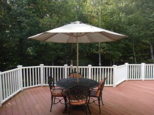 deck with patio furniture